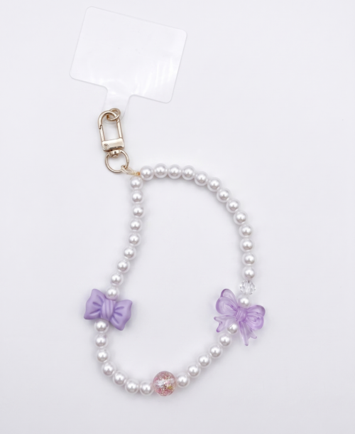Strap Blanco Moños Morados