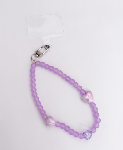 Strap Morado Corazón Transparente