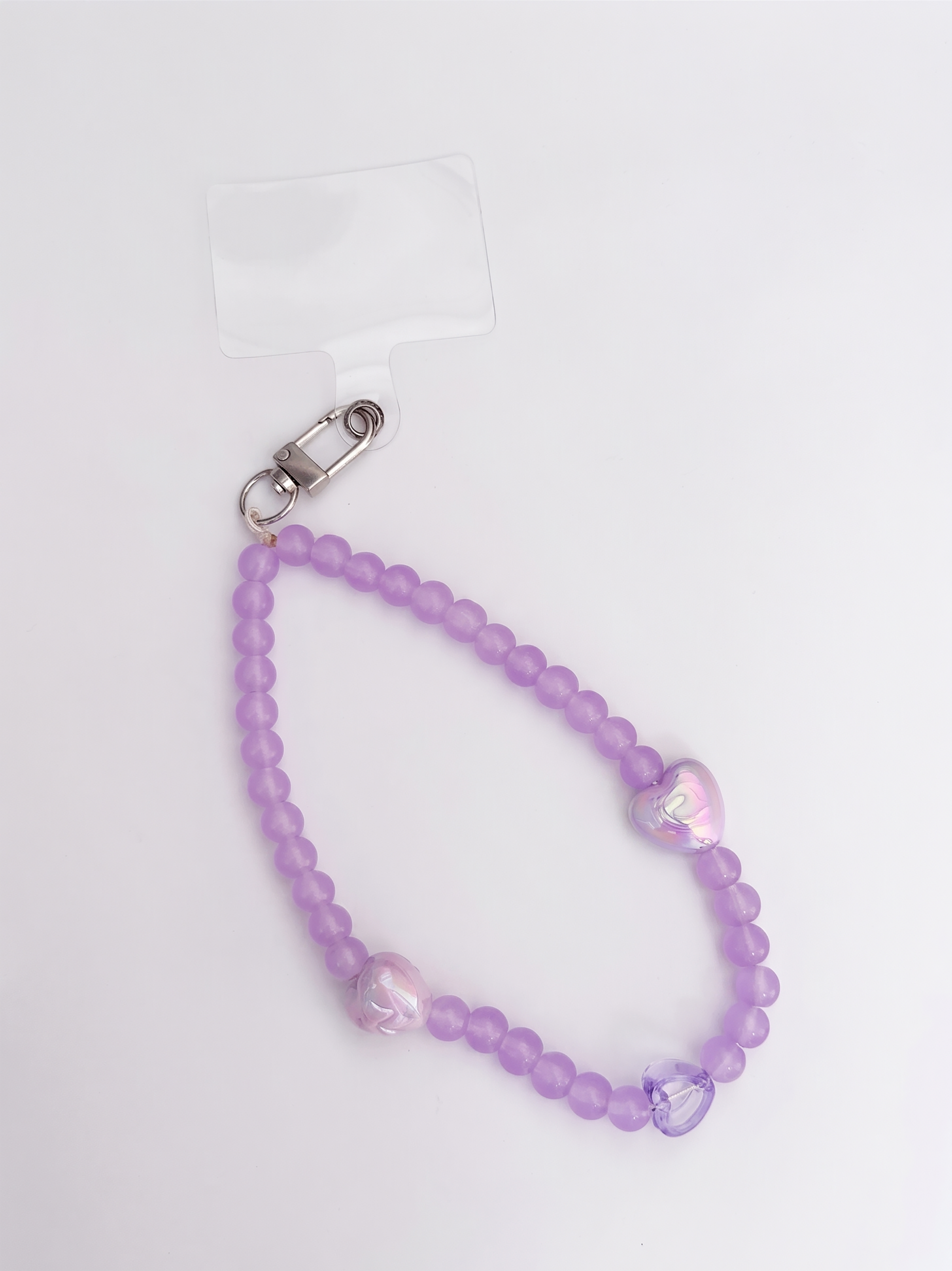 Strap Morado Corazón Transparente